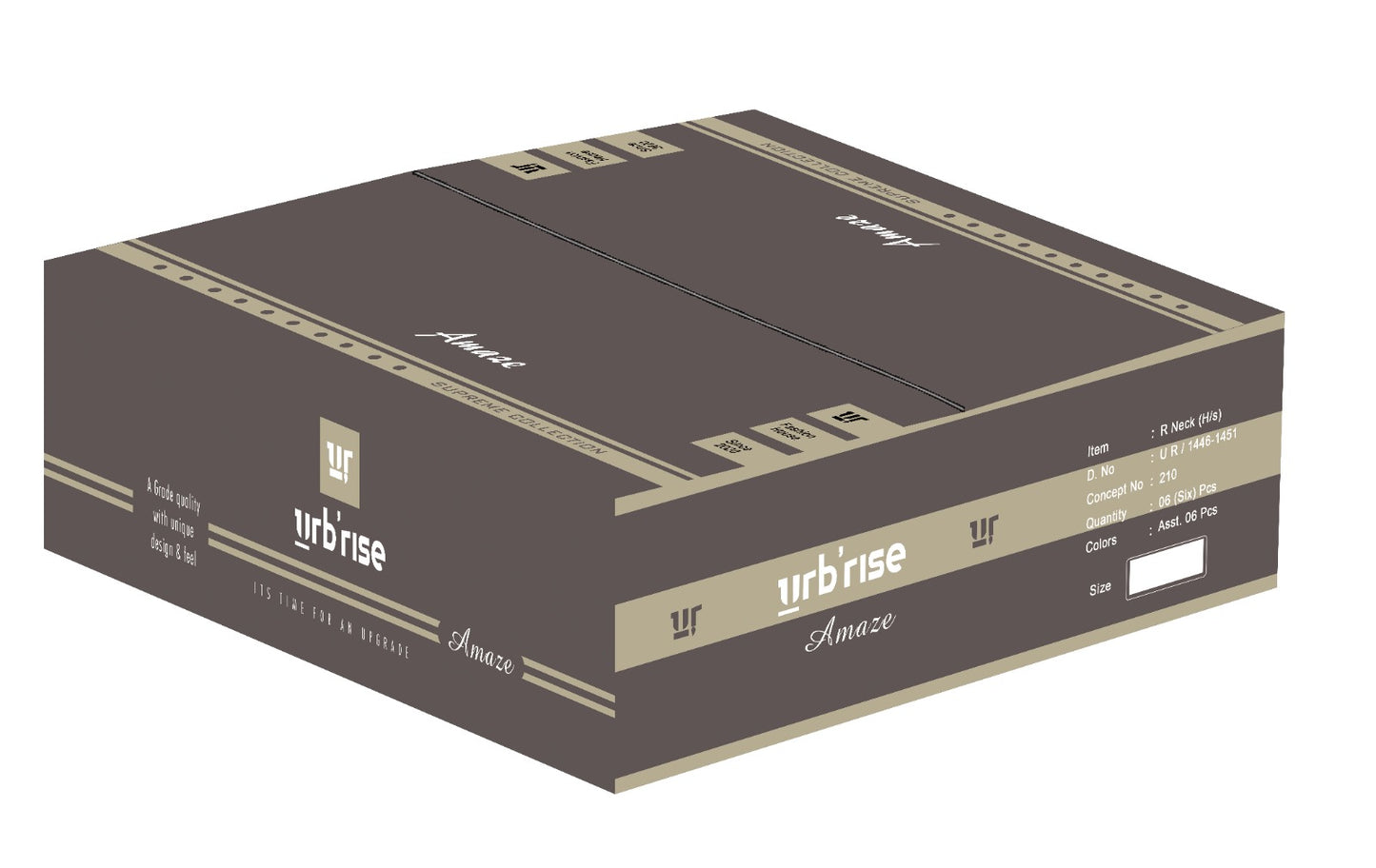 Ur Amaze Rn Hs, Style No: (1446-1451) Box Of 06 Pcs