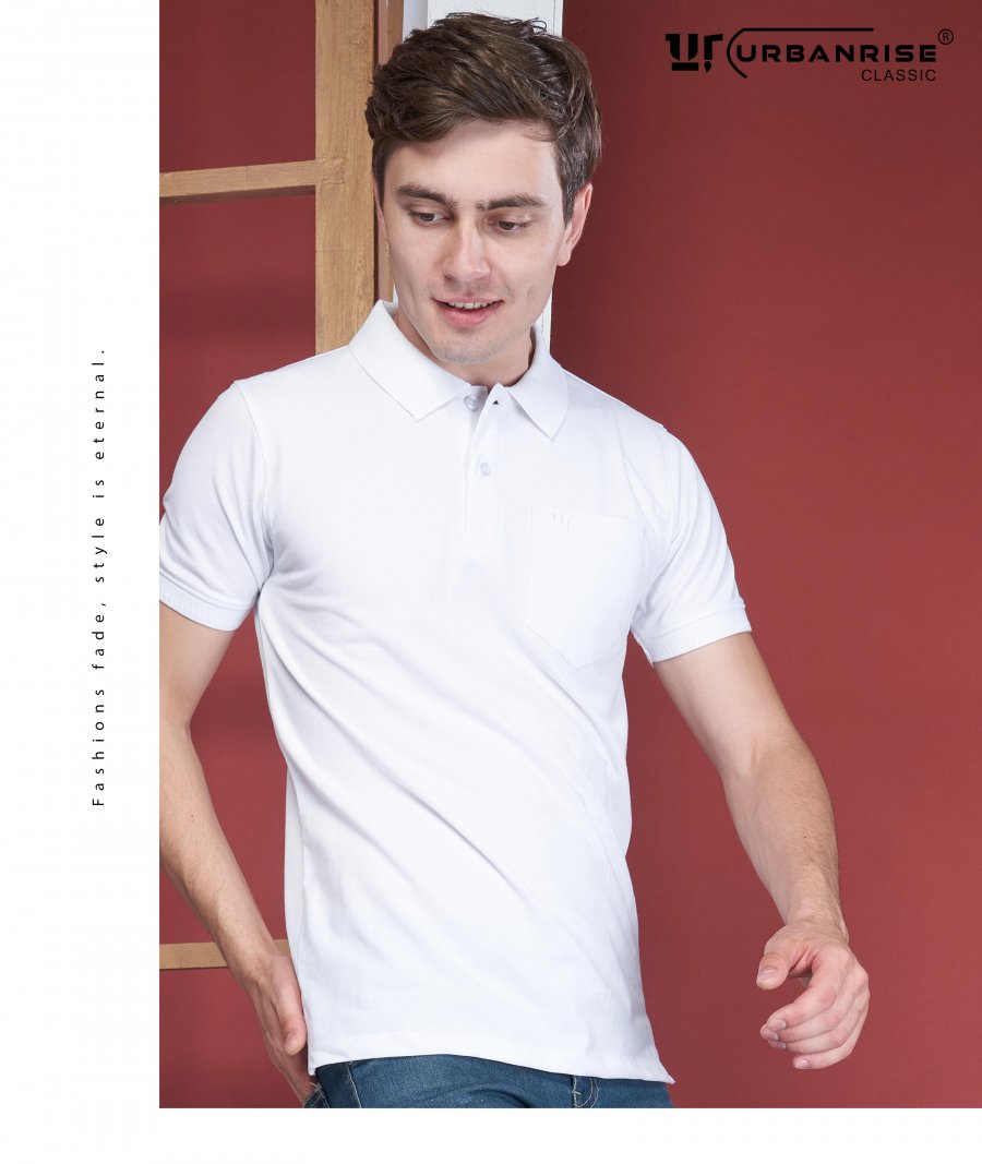 Urban rise Classic Men's Polo Hal sleeve T-shirt(985-994)