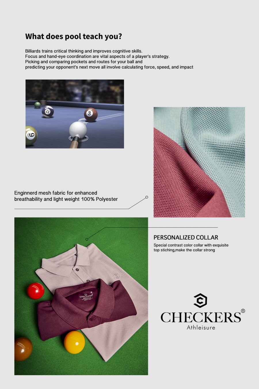 Checkers Athleisure Half Sleeve Polo